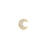 Aniai Haie Gold Pavé Crescent Moon fülpiercing
