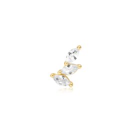 Aniai Haie Gold Triple Marquise fülpiercing