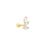 Aniai Haie Gold Triple Marquise fülpiercing