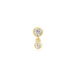 Aniai Haie Gold Bezel Dangle fülpiercing