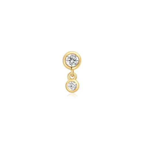 Aniai Haie Gold Bezel Dangle fülpiercing
