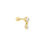 Aniai Haie Gold Bezel Dangle fülpiercing