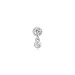 Aniai Haie Silver Bezel Dangle fülpiercing