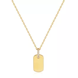 Ania Haie GOLD GLAM TAG PENDANT nyaklánc