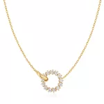 Ania Haie Gold Interlinked Circles Pave nyaklánc