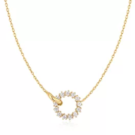 Ania Haie Gold Interlinked Circles Pave nyaklánc