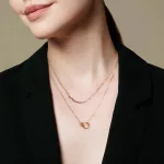 Ania Haie Gold Interlinked Circles Pave nyaklánc