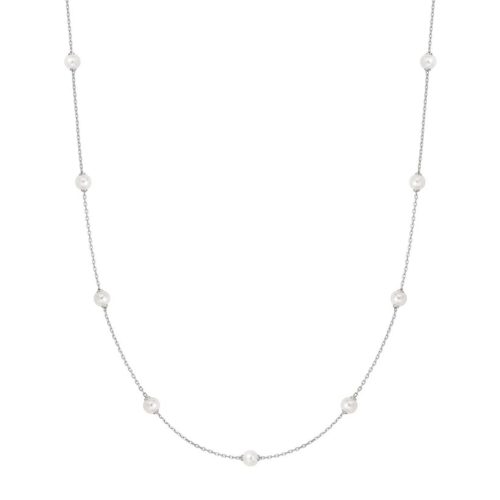 Ania Haie SILVER SHELL PEARL STATION CHAIN nyaklánc