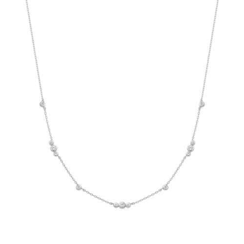 Ania Haie Silver Sparkling Bezel Cubic Zirconia nyaklánc