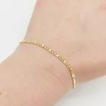 Sárga arany modern lapos karlánc