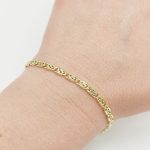 Sárga arany S pancer karlánc