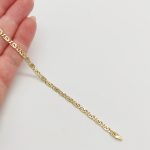 Sárga arany S pancer karlánc