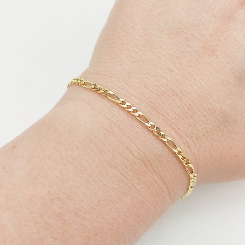 Sárga arany figaro karlánc