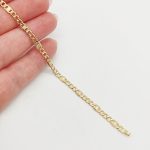 Sárga arany metszett figaro karlánc