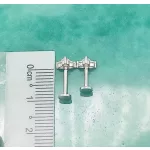 Fehér arany tripla köves piercing