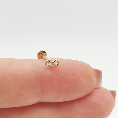 Sárga arany végtelen piercing