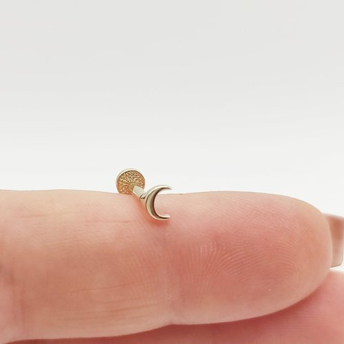 Sárga arany hold piercing