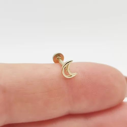 Sárga arany hold piercing