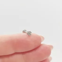 Fehér arany tappancs fülcimpa piercing