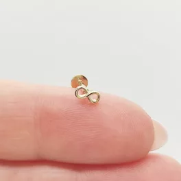 Sárga arany végtelen fülcimpa piercing