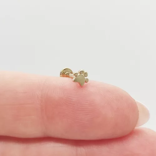 Sárga arany tappancs fülcimpa piercing