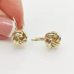 Sárga arany csomó fülbevaló