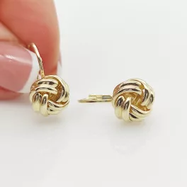 Sárga arany csomó fülbevaló