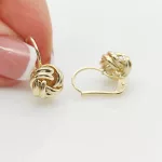 Sárga arany csomó fülbevaló