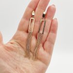 Sárga arany modern extra fülbevaló