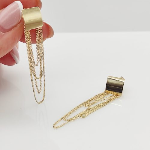 Sárga arany modern extra fülbevaló