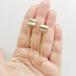 Sárga arany modern extra fülbevaló