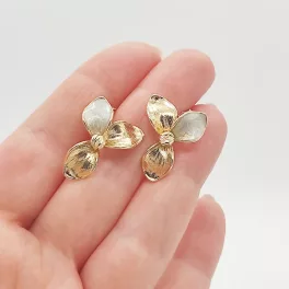 Sárga arany elegáns Aranyharmat fülbevaló