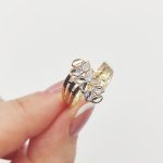 Sárga-fehér arany metszett gyűrű