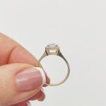 Sárga arany szikrázó szögletes köves gyűrű