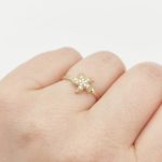 Sárga arany gyűrű tengeri csillaggal