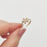 Sárga arany gyűrű tengeri csillaggal