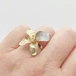 Sárga arany elegáns Aranyharmat gyűrű