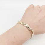 Sárga arany modern karlánc