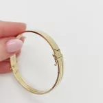 Sárga arany széles mutatós karperec