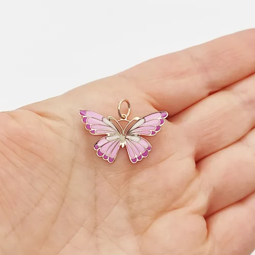 Sárga arany különleges rózsaszín pillangó