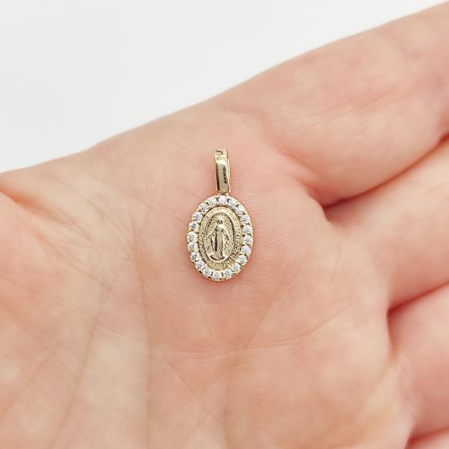 Sárga arany medál cirkóniákkal