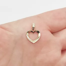 Sárga arany szív medál