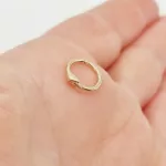 Sárga arany kígyó migrén piercing