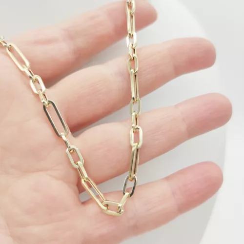 Sárga arany modern láncszemes nyaklánc