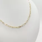 Sárga arany modern láncszemes nyaklánc