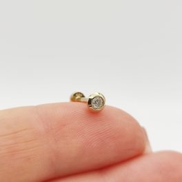 Sárga arany egy köves piercing