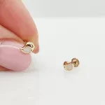 Sárga arany fehér kismadárka fülbevaló