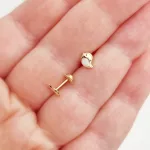 Sárga arany fehér kismadárka fülbevaló