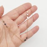 Sárga arany bokalánc trikolor kerek mintával