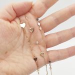 Sárga arany bokalánc trikolor kerek mintával